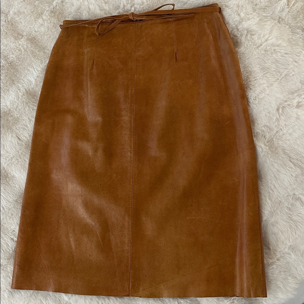 Brown Leather Skirt